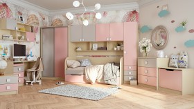 Детская комната Грэйси (Розовый/Серый/корпус Клен) в Горняке - gornyak.katalogmebeli.com | фото 13