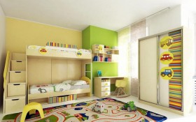 Детская комната Клаксон (Бежевый/корпус Клен) в Горняке - gornyak.katalogmebeli.com | фото 3