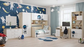 Детская комната Санни (Белый/корпус Клен) в Горняке - gornyak.katalogmebeli.com | фото 3