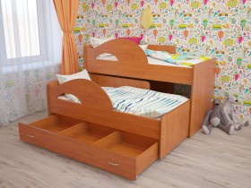 Кровать детская Радуга 1600 Млечный дуб/Венге в Горняке - gornyak.katalogmebeli.com | фото 6