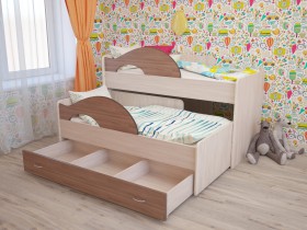 Кровать детская Радуга 1600 Млечный дуб/Венге в Горняке - gornyak.katalogmebeli.com | фото 7