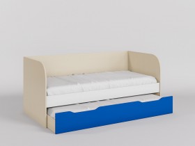 Диван-кровать Скай (Синий/Белый/корпус Клен) в Горняке - gornyak.katalogmebeli.com | фото