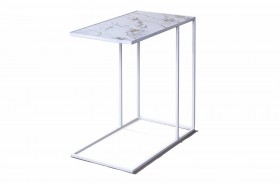 Журнальный столик Stone 018 (Прямоугольный) Металл/Керамика 500 Белый в Горняке - gornyak.katalogmebeli.com | фото
