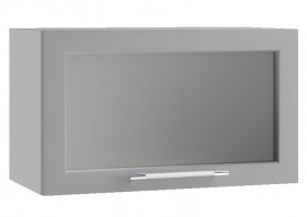 Кёльн ШВГС 600 Шкаф верхний горизонтальный со стеклом (Софт бланж/корпус Белый) в Горняке - gornyak.katalogmebeli.com | фото