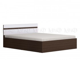 Ким кровать 1,4 (Венге/белый глянец) в Горняке - gornyak.katalogmebeli.com | фото