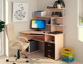 Компьютерный стол Форест NEW (венге/лоредо) в Горняке - gornyak.katalogmebeli.com | фото 1