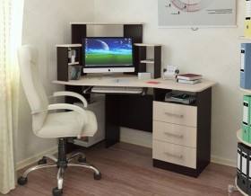 Компьютерный стол Каспер (венге/лоредо) в Горняке - gornyak.katalogmebeli.com | фото 1