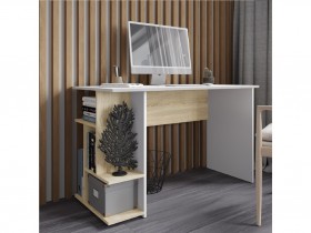 Компьютерный стол СКМ-6 белый/дуб сонома в Горняке - gornyak.katalogmebeli.com | фото