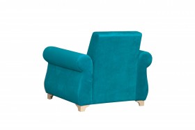Кресло для отдыха "Порто" (велюр киви бирюза / микровельвет крем) в Горняке - gornyak.katalogmebeli.com | фото 4
