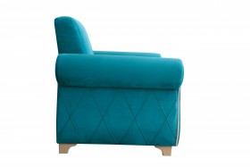 Кресло для отдыха "Порто" (велюр киви бирюза / микровельвет крем) в Горняке - gornyak.katalogmebeli.com | фото 6
