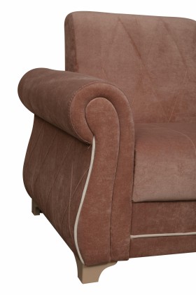 Кресло для отдыха "Порто" (велюр киви корица / микровельвет крем) в Горняке - gornyak.katalogmebeli.com | фото 3