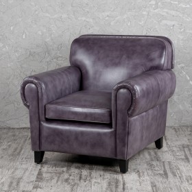 Кресло кожаное Элегант (Фиолетовый) в Горняке - gornyak.katalogmebeli.com | фото 1
