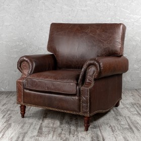 Кресло кожаное Лофт Аристократ (ширина 1100 мм) в Горняке - gornyak.katalogmebeli.com | фото