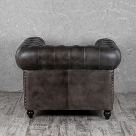 Кресло кожаное Лофт Честер (акация) в Горняке - gornyak.katalogmebeli.com | фото 7