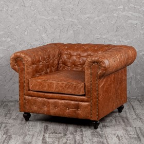 Кресло кожаное Лофт Честер (кожа буйвола) в Горняке - gornyak.katalogmebeli.com | фото