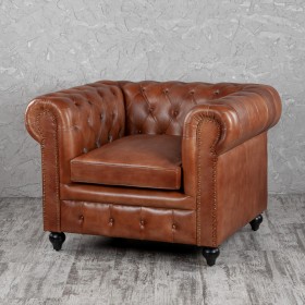 Кресло кожаное Лофт Честер (кожа) в Горняке - gornyak.katalogmebeli.com | фото