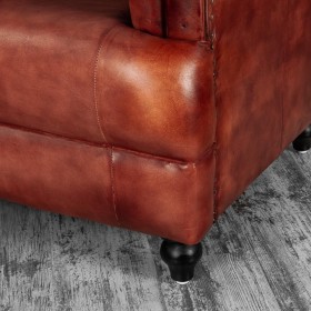 Кресло кожаное Лофт Честер-Нью (Коричневый) в Горняке - gornyak.katalogmebeli.com | фото 4