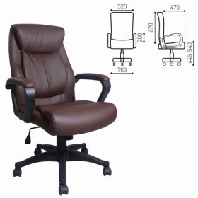 Кресло офисное BRABIX Enter EX-511 (коричневый) в Горняке - gornyak.katalogmebeli.com | фото