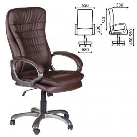 Кресло офисное BRABIX Omega EX-589 (коричневое) в Горняке - gornyak.katalogmebeli.com | фото