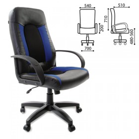 Кресло офисное BRABIX Strike EX-525 (сине-черный) в Горняке - gornyak.katalogmebeli.com | фото 1