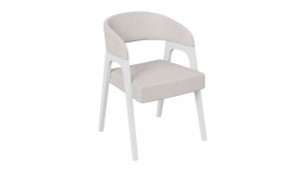 Кресло «Техас 1» (Белый матовый/Шенилл Estetica Vanille №220) в Горняке - gornyak.katalogmebeli.com | фото