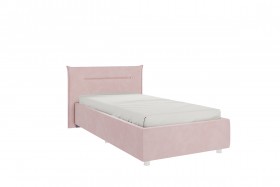 Кровать 0.9 Альба с основанием (Нежно-розовый велюр) в Горняке - gornyak.katalogmebeli.com | фото 1