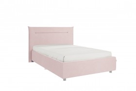 Кровать 1,2 Альба с основанием (Нежно-розовый велюр) в Горняке - gornyak.katalogmebeli.com | фото