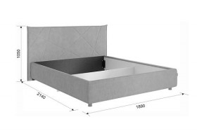 Кровать 1,6 Квест с подъемным механизмом (Топаз велюр) купить в Горняке - gornyak.katalogmebeli.com | фото 2