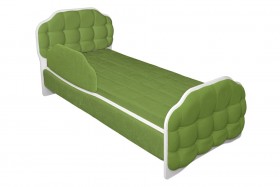 Кровать 160 Атлет 76 Зелёный (мягкий бортик) в Горняке - gornyak.katalogmebeli.com | фото