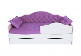 Кровать 170 серии Иллюзия Лайт 1 ящик 32 Фиолетовый (подушки) в Горняке - gornyak.katalogmebeli.com | фото