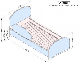 Кровать 180 Атлет 02 Бежевый (мягкий бортик) в Горняке - gornyak.katalogmebeli.com | фото 2