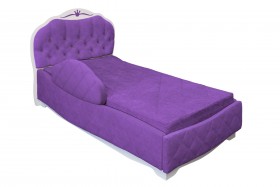 Кровать 190 Гармония Lux 32 Фиолетовый (мягкий бортик) в Горняке - gornyak.katalogmebeli.com | фото