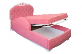 Кровать 190 Гармония Lux 32 Фиолетовый (мягкий бортик) в Горняке - gornyak.katalogmebeli.com | фото 2