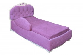 Кровать 190 Гармония Lux 67 Светло-фиолетовый (мягкий бортик) в Горняке - gornyak.katalogmebeli.com | фото