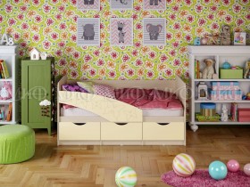 Кровать Бабочки 2,0м (Ваниль матовый) в Горняке - gornyak.katalogmebeli.com | фото