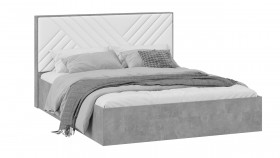 Кровать без ПМ «Хилтон» Тип 1 Ателье светлый/Белый в Горняке - gornyak.katalogmebeli.com | фото
