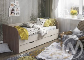 Кровать детская Балли 2-х уровневая (шимо темный/шимо светлый) в Горняке - gornyak.katalogmebeli.com | фото 1