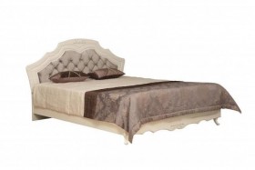 Кровать двойная "Кантри" (вудлайн кремовый/патина/ортопед/1820) в Горняке - gornyak.katalogmebeli.com | фото