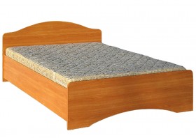 Кровать двойная 1600-1 без матраса (круглые спинки) Вишня Оксфорд в Горняке - gornyak.katalogmebeli.com | фото