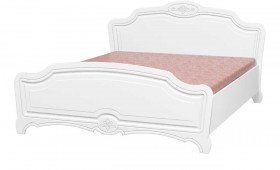 Кровать двойная 1600х2000 (комплект) Лотос (Белый/Белый Глянец) в Горняке - gornyak.katalogmebeli.com | фото