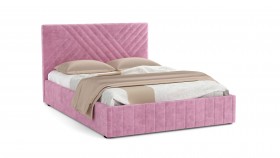 Кровать Гамма ш. 1400 (без основания для хранения) (велюр тенерифе розовый) в Горняке - gornyak.katalogmebeli.com | фото
