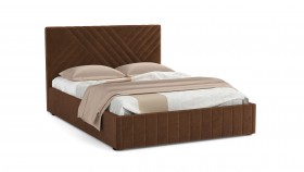 Кровать Гамма ш. 1400 (без основания для хранения) (велюр тенерифе шоколад) в Горняке - gornyak.katalogmebeli.com | фото