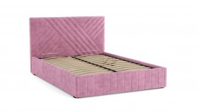 Кровать Гамма ш. 1400 (с основанием для хранения) (велюр тенерифе розовый) в Горняке - gornyak.katalogmebeli.com | фото 2