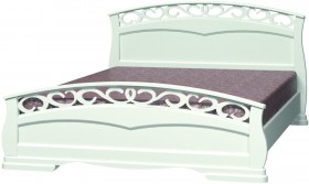 Кровать Грация-1 из массива сосны 1600*2000 Белый античный в Горняке - gornyak.katalogmebeli.com | фото 5