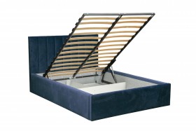 Кровать "Юнона" ш. 1600 (Н=1020мм) (ягуар нэви) в Горняке - gornyak.katalogmebeli.com | фото 3