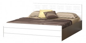 Кровать Корсика-1 1.6 (Венге/Белый глянец) в Горняке - gornyak.katalogmebeli.com | фото