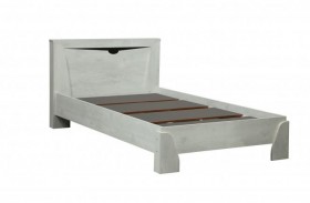 Кровать одинарная 33.07 с настилом "Лючия" (ш. 900)/(бетон пайн белый / венге / белый) в Горняке - gornyak.katalogmebeli.com | фото