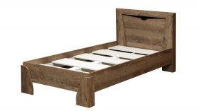 Кровать одинарная 33.07 с настилом "Лючия" (ш. 900)/(кейптаун / венге / белый) в Горняке - gornyak.katalogmebeli.com | фото