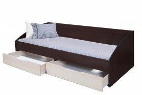 Кровать одинарная "Фея - 3" (симметричная) New (венге / вудлайн кремовый / ДВПО: белый) в Горняке - gornyak.katalogmebeli.com | фото 3