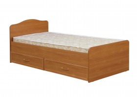 Кровать одинарная с ящиками 800-1 без матраса (круглые спинки) Вишня Оксфорд в Горняке - gornyak.katalogmebeli.com | фото 1